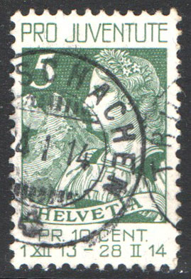 Switzerland Scott B1 ULHR - 1913 First Swiss Semi-Postal Stamp - SCV $11.50