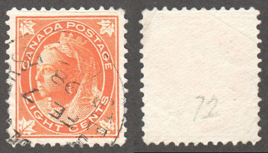 Canada Scott 72 Used VF (P) - Click Image to Close