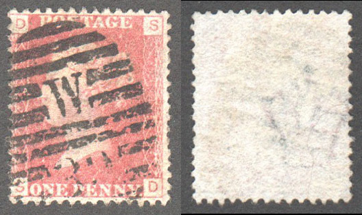 Great Britain Scott 33 Used Plate 142 - SD (P) - Click Image to Close